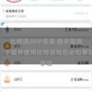 比特派APP安装 新手指南：下载并使用比特派钱包必知事项