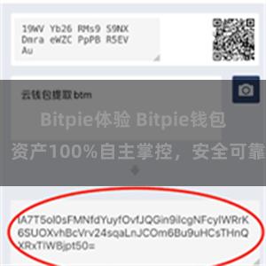 Bitpie体验 Bitpie钱包：资产100%自主掌控，安全可靠。