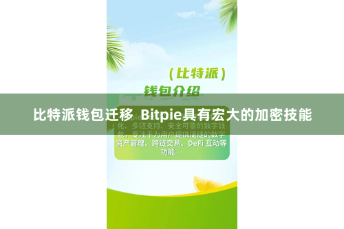 比特派钱包迁移  Bitpie具有宏大的加密技能