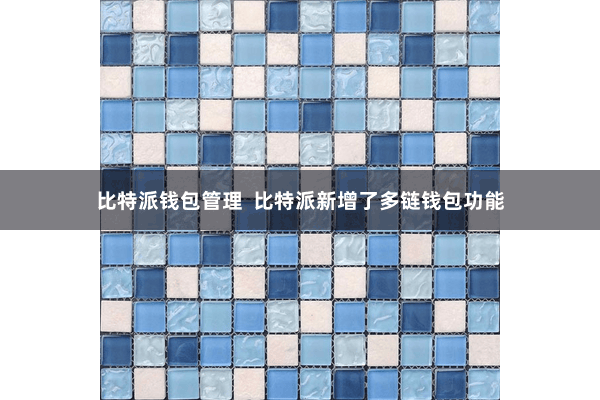 比特派钱包管理  比特派新增了多链钱包功能