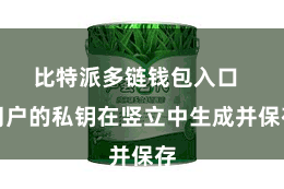 比特派多链钱包入口  用户的私钥在竖立中生成并保存